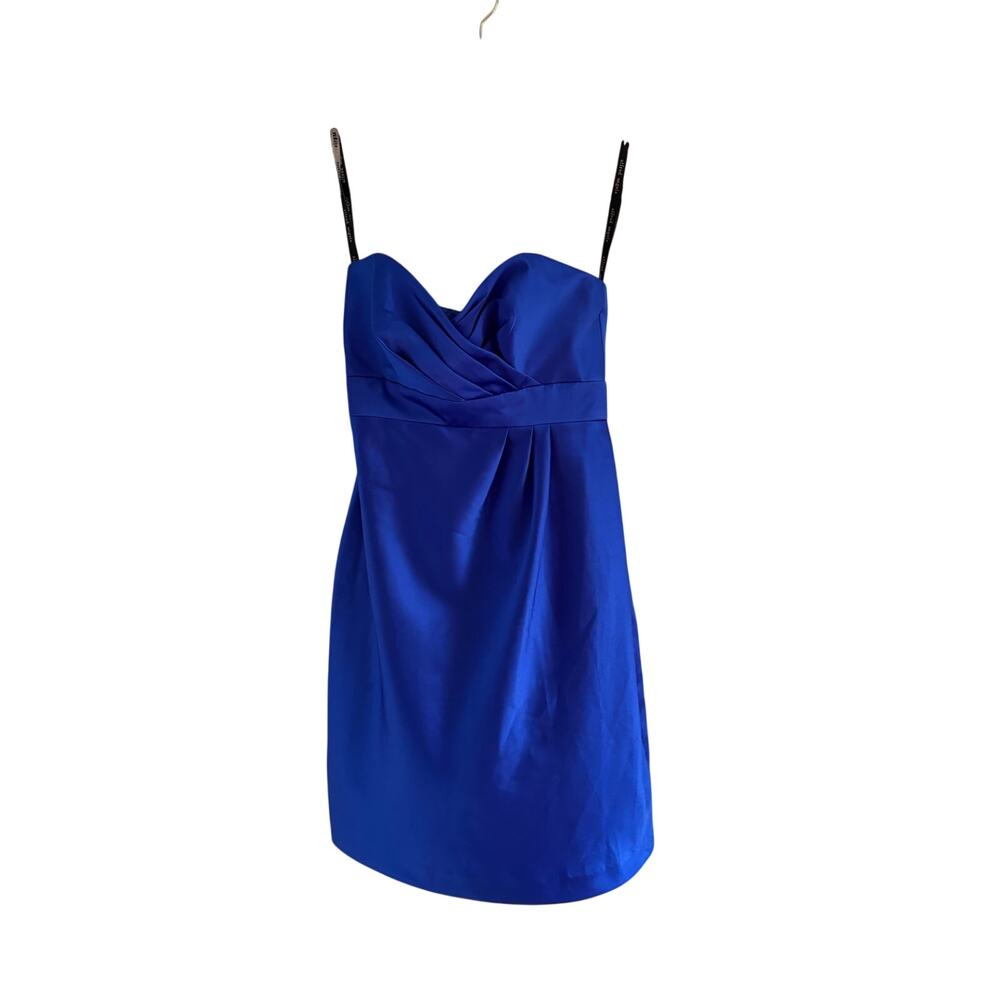 Alfred Angelo Sweetheart Neckline Short Formal Blue Cocktail Dress Size 2